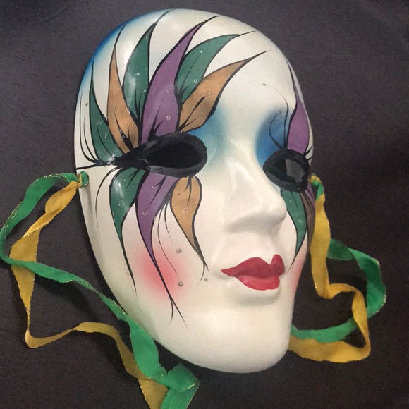 MardiGra ceramic mask - Picture 2 of 3